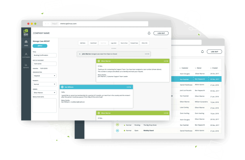 Customer Enquiry Management Example