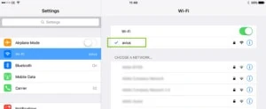 Wifi settings