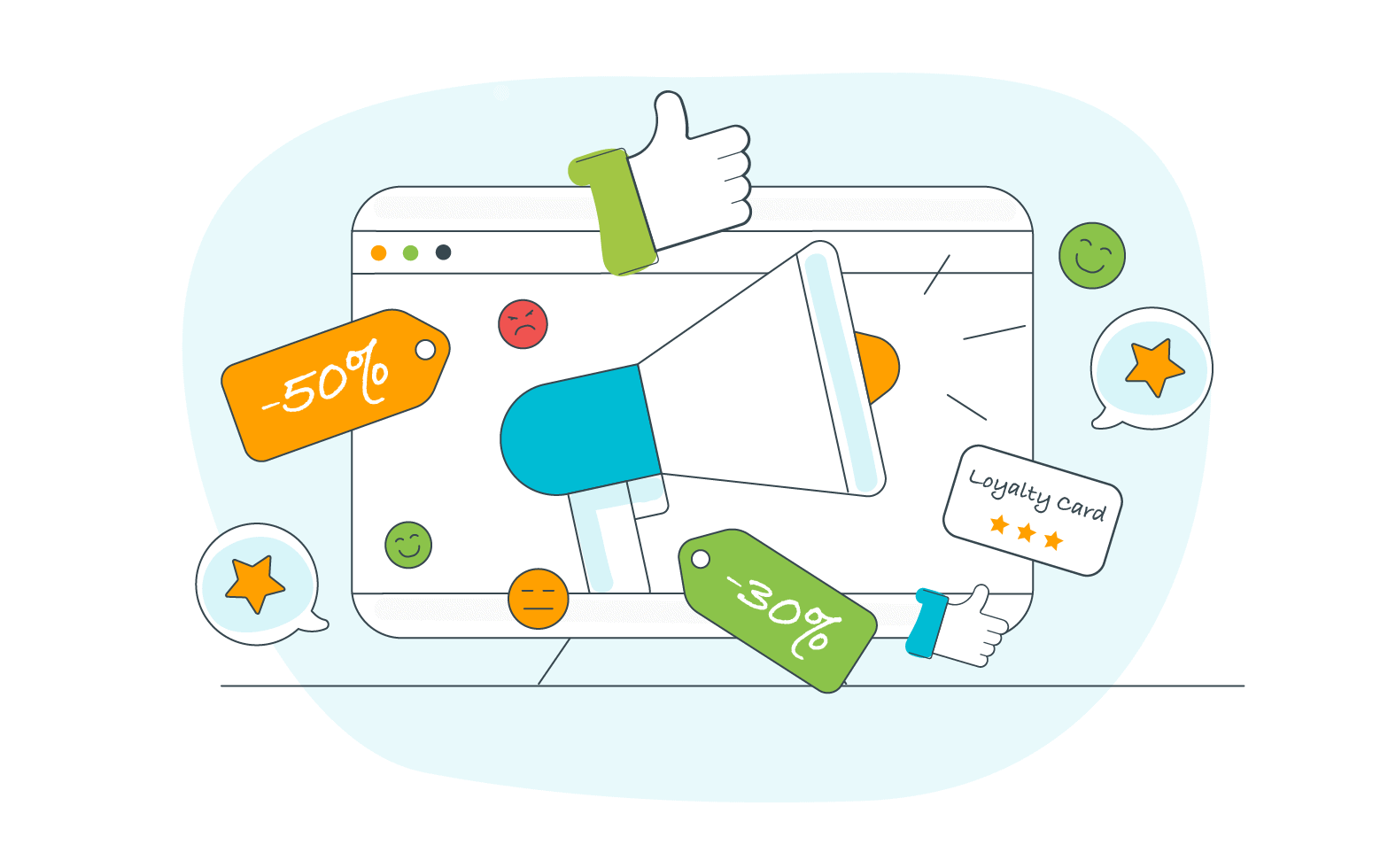 Customer loyalty illustration