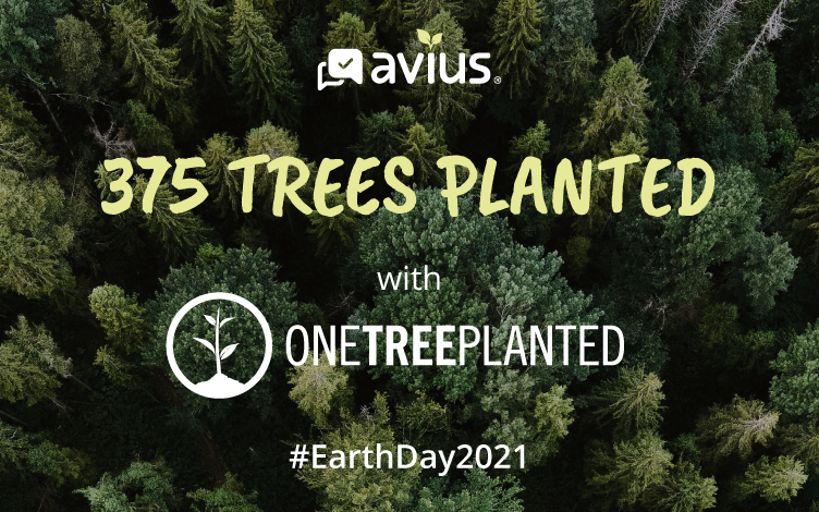 375 trees planted with One Tree Planted for Earth Day 2021